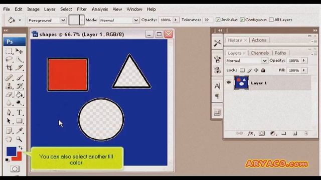 How to use the Paint Bucket tool in PhotoShop, PhotoShop CS3 смотреть онлайн
