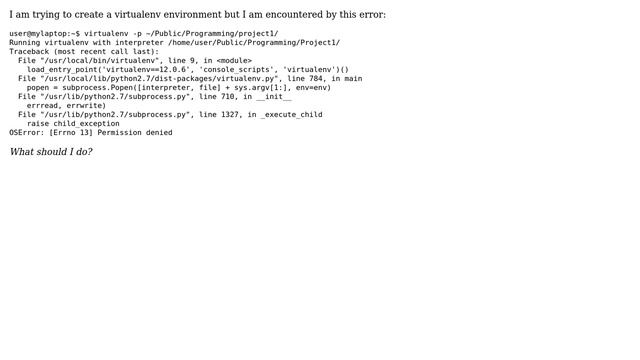 Ubuntu: "OSError: [Errno 13] Permission denied" error смотреть онлайн