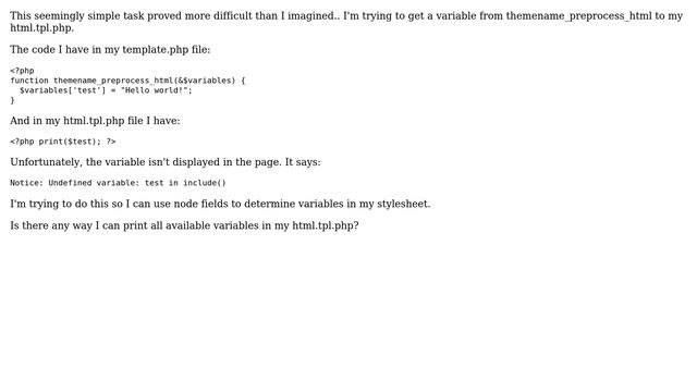 Drupal: Variable in html.tpl.php смотреть онлайн