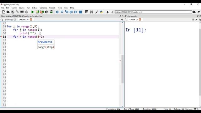 Python tutorial-Star pattern program in python, python programming смотреть онлайн