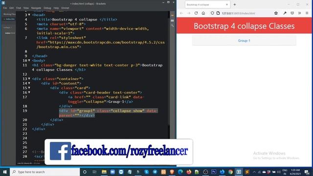 Bootstrap 4 Collapse | Bootstrap 4 Bangla Tutorial смотреть онлайн