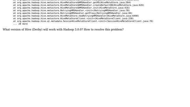 Try run Hive and have Error:"java.lang.IllegalArgumentException: Unrecognized Hadoop major... смотреть онлайн
