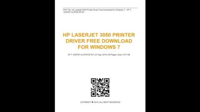 Драйвера на Принтер HP Laserjet 3055 смотреть онлайн