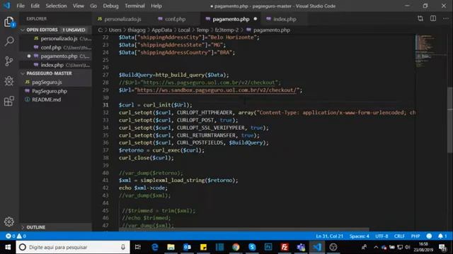 API PagSeguro - problema смотреть онлайн