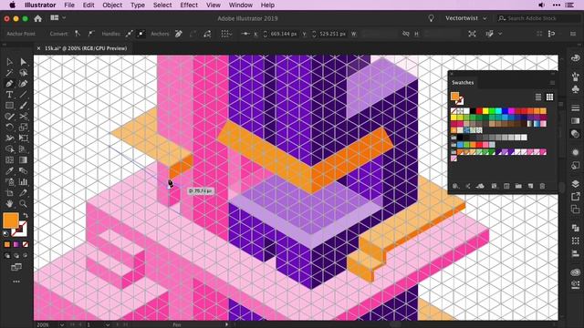 Illustrator Speed Art - Isometric Buildings out of Numbers смотреть онлайн