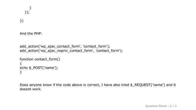 jQuery : Submitting a form with ajax in Wordpress смотреть онлайн