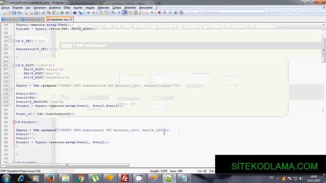 PHP PORTAL KODLAMA DERSLERİ 21 MAKALE TABLO KAYDI смотреть онлайн