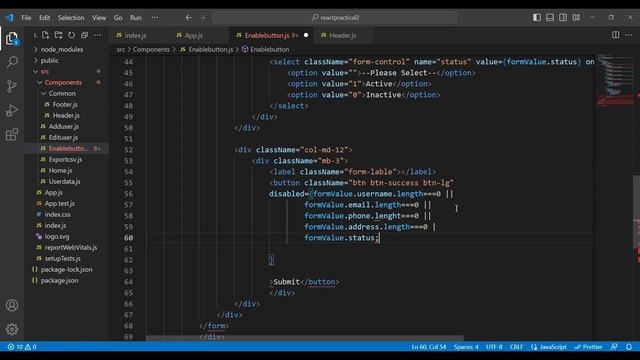 Enter all Form Input Value Enable Submit Button in React js смотреть онлайн