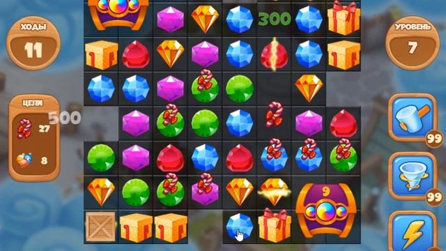 Новогодние Гонки 7 уровень [Сокровища Пиратов бонусный мир] - Holiday Race Level 7 смотреть онлайн