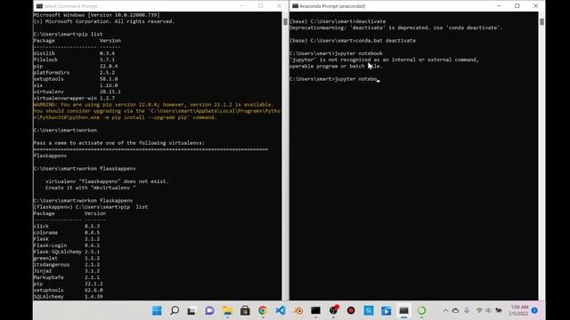 Anaconda Prompt Exploration, Creating Virtual Envs for Jupyter Notebook & SQL Table|Day 347 Web Dev смотреть онлайн