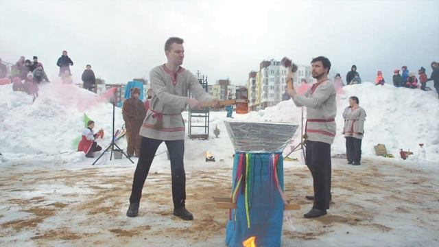 Фаер шоу (fire show) - Масленица 2021 смотреть онлайн