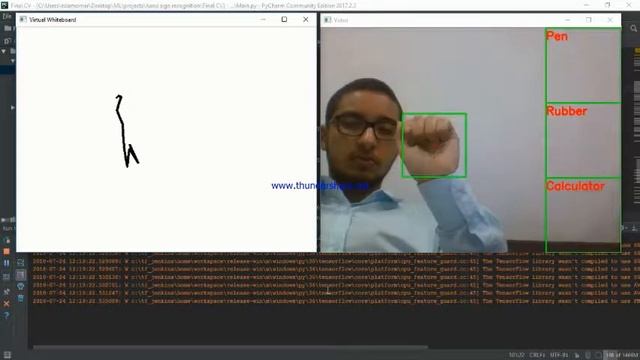 Virtual Whiteboard using OpenCV and Keras смотреть онлайн