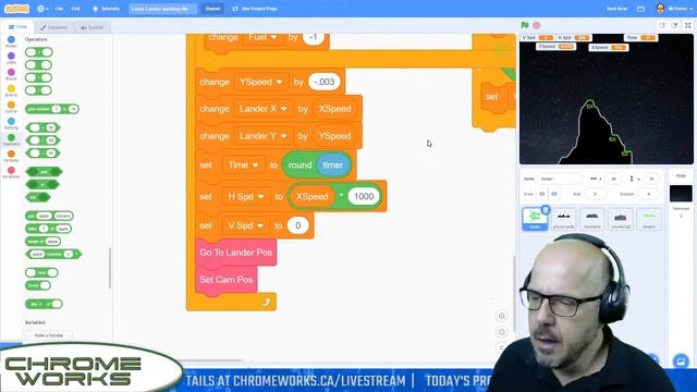 Code a Lunar Lander game in Scratch смотреть онлайн