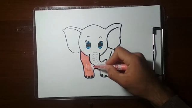 Bolalar uchun fil chizish | Drawing elephant for children | Рисование слон для детей смотреть онлайн