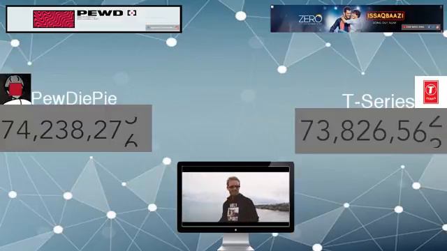 PEWDIEPIE AND T-Series LIVE SUB COUNT смотреть онлайн