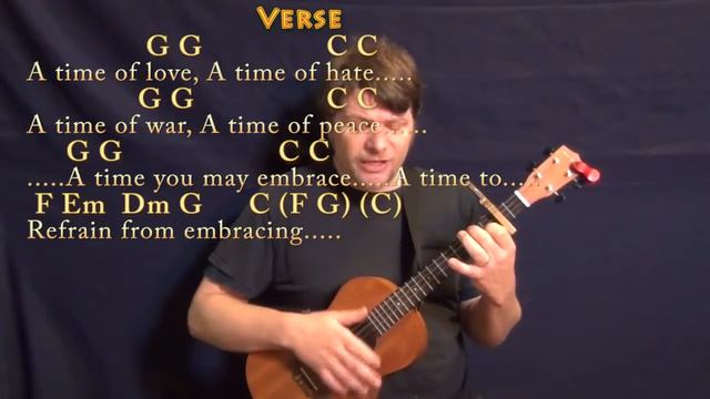 Turn! Turn! Turn! (The Byrds) Bariuke Cover Lesson with Chords/Lyrics - Capo 2nd смотреть онлайн