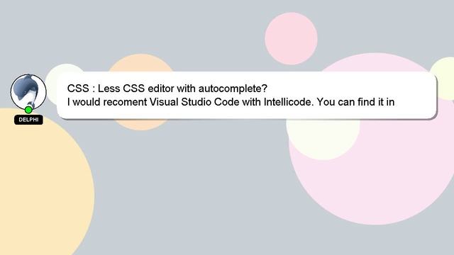CSS : Less CSS editor with autocomplete? смотреть онлайн