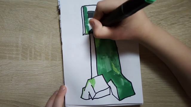 КАК НАРИСОВАТЬ КРИПЕРА ИЗ МАЙНКРАФТА | Майнкрафт рисунок! смотреть онлайн