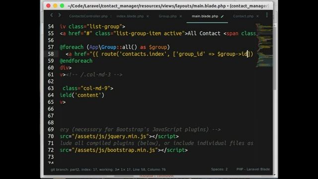 Laravel 5.2 Video Series - Build Contact Manager -- Part 3 смотреть онлайн