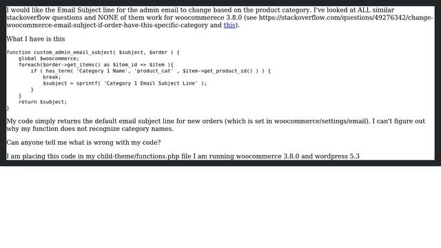 Wordpress: Custom Admin Email Subject for Woocommerce (3.8.0) Orders смотреть онлайн