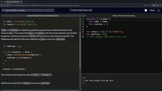 Understand Own Properties | freeCodeCamp | Object Oriented Programming смотреть онлайн