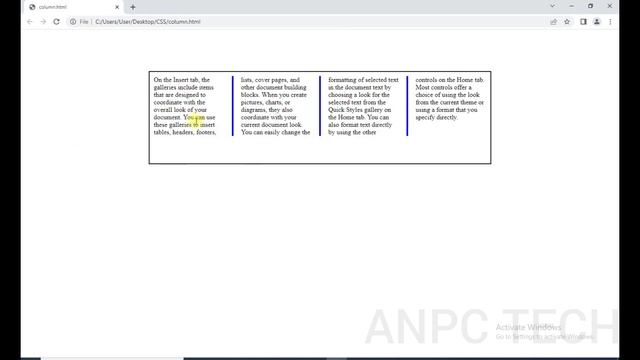 Columns in CSS смотреть онлайн