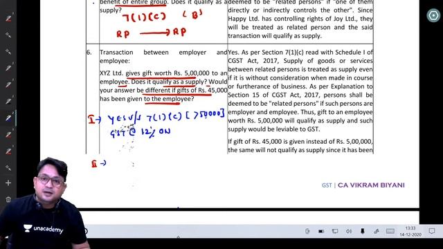 L6: Case study _section 7/8/9 | Unacademy CA Intermediate Group 1 | Vikram Biyani смотреть онлайн