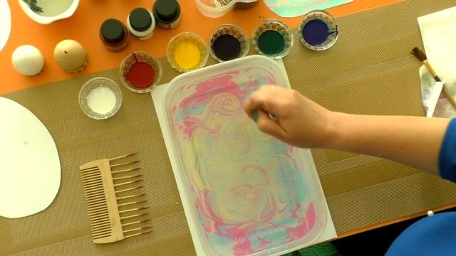 Эбру. Эбру в детском саду. Нетрадиционная техника рисования. смотреть онлайн