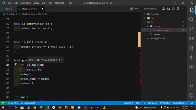 Data Structures using C #5 - Stack (using a Dynamic Array) смотреть онлайн