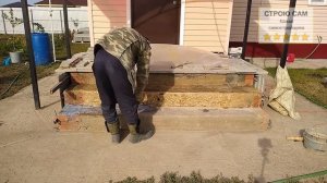 Отделка крыльца тротуарной плиткой своими руками.