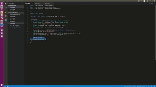 Rabbit Mq - Hello world - Java смотреть онлайн