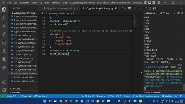 How to Loop Dictionary in Python || Complete Python Tutorial For Beginners in Hindi (With Notes) #2 смотреть онлайн