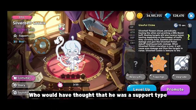 Silverbell Cookie Max Lvl Quick Review | Cookie Run Kingdom смотреть онлайн