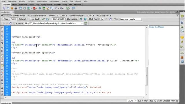 Bootstrap 3 (deutsch) Javascript Basics смотреть онлайн