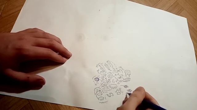 Рисую абстракцию на листе а3 🌚 I Часть 1 :п смотреть онлайн