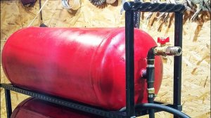 Ресивер для компрессора на 100 литров из пропановых баллонов