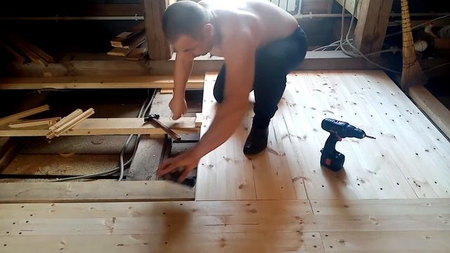 Укладка половой доски. Как правильно стелить половую рейку. Показываю на своем примере! смотреть онлайн