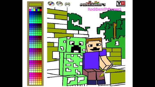 Minecraft Coloring Pages For Kids - Minecraft Coloring Pages смотреть онлайн