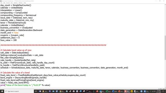 Python Bond valuation смотреть онлайн