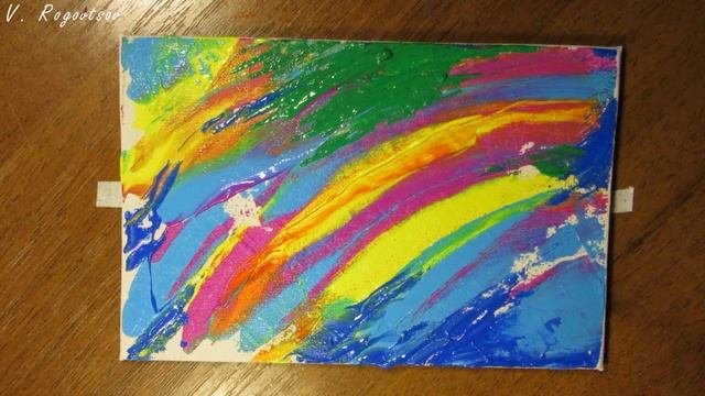 Как рисовать гуашью и акрилом абстрактную картину. Intuitive abstract art.#lDayl 10 #VitalyRogovtso смотреть онлайн