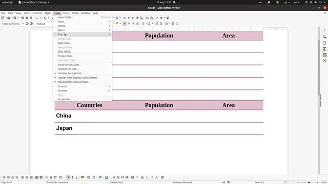 How to split or merge 2 tables in LibreOffice Writer смотреть онлайн