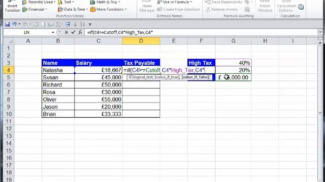 Microsoft Excel 2010 - Named Cells and Table Ranges смотреть онлайн