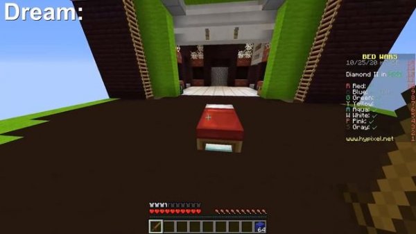 what Dream STANS see when Dream plays Bedwars