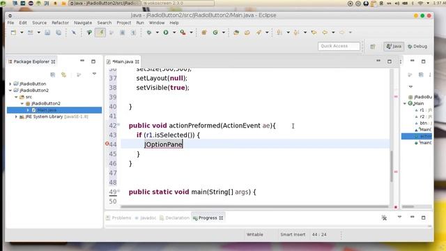 15 JAVA Swing GUI JRadioButton واجهات الرسومية جافا смотреть онлайн