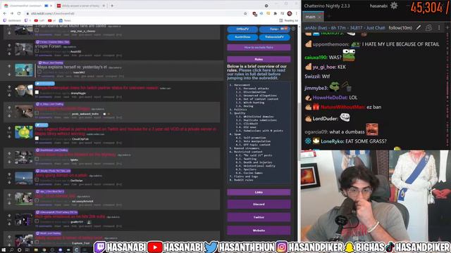 Hasan banning reasonable subs now - (Hasanabi: Just chatting) смотреть онлайн