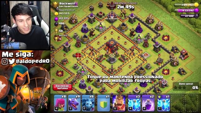 CV7 LENDÁRIA COM CORREDORES, MITEI MUITO NESSES ATAQUES!! CLASH OF CLANS смотреть онлайн