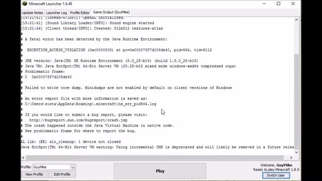 Minecraft Wont Launch смотреть онлайн