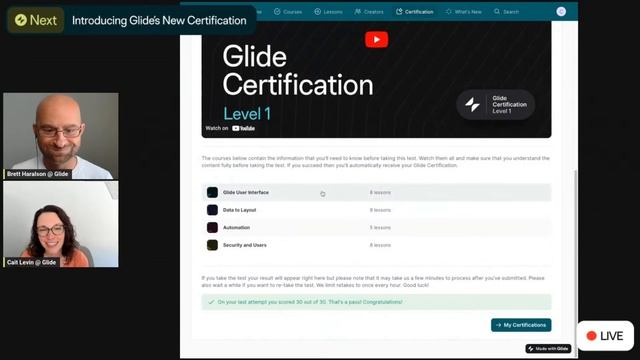 Next: Introducing Glide's New Certification смотреть онлайн