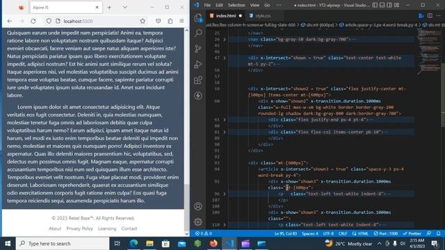 How to create intersection observers with Alpine.JS. смотреть онлайн