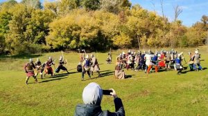 Рыцарские бои на Волге. Реконструкция средневекового боя витязей Руси и рыцарей Европы